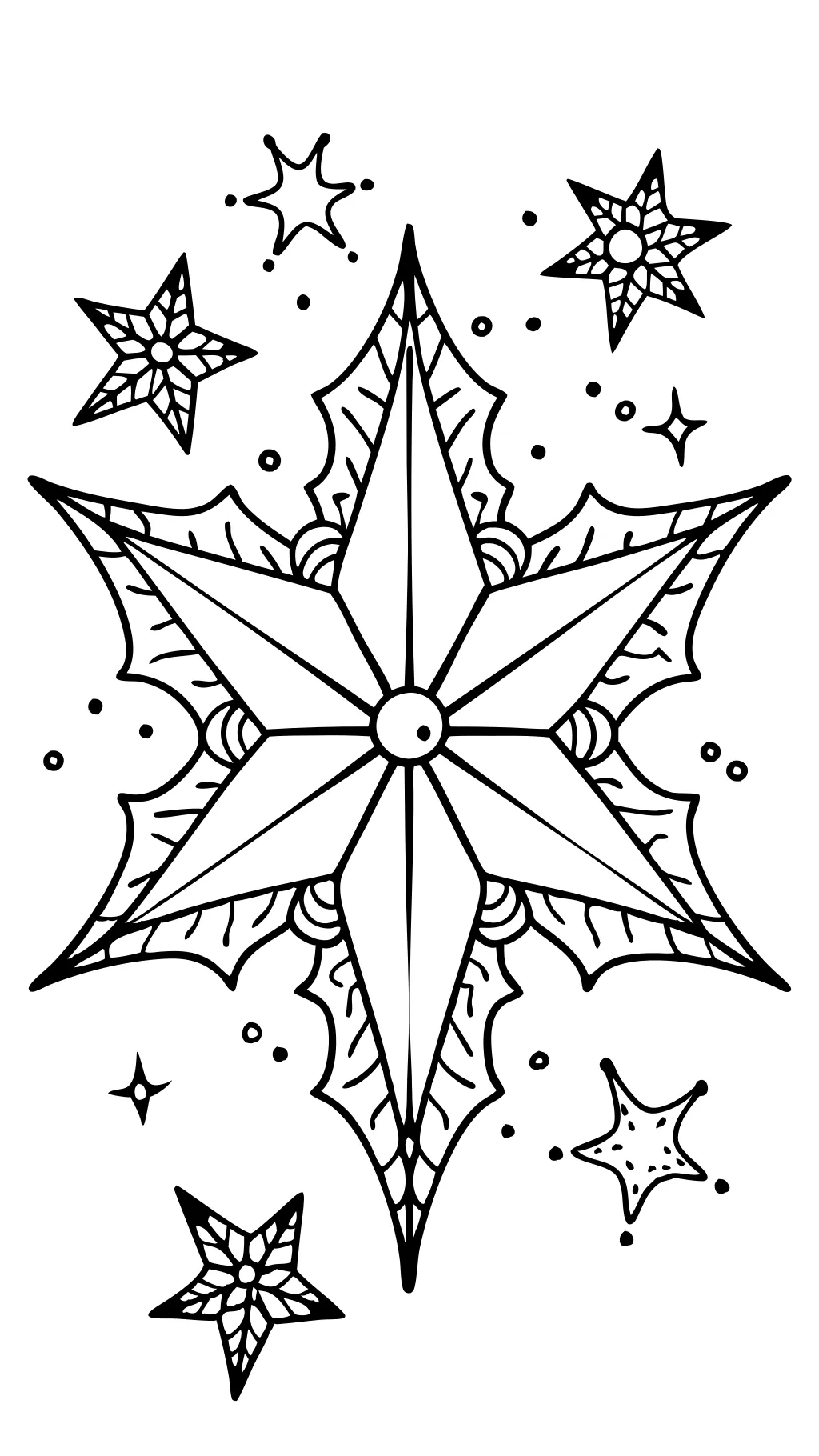 coloriage étoile de Noël